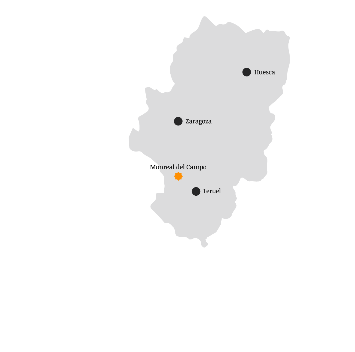 mapa Aragón jamón